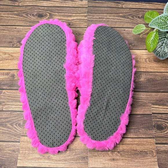NWT Northeast Outfitters Cozy Cabin Fuzzy Slide Slipper Women's Size 4-6 (Pink) - Picture 4 of 9